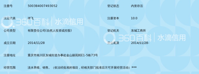 重庆市南川区谢飞水产品